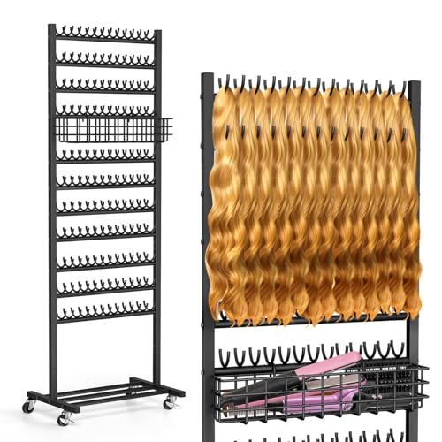 2-Sided Braiding Hair Rack with 286 Pegs & Wheels