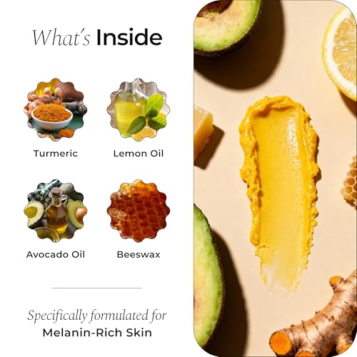Glo Melanin Lemon & Turmeric Lip Balm 1 Pack - Brighten & Nourish Dark Lips