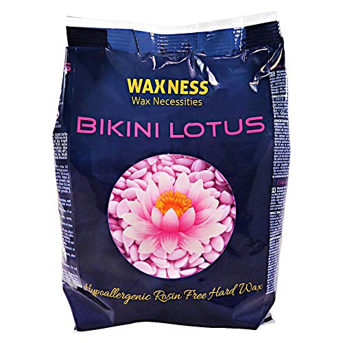 Waxness Bikini Lotus Hard Wax Beads 0.8 lb (400 g) ? Rosin-Free Stripless Wax for Bikini and Sensitive Areas, Professional Use ? Made in Italy