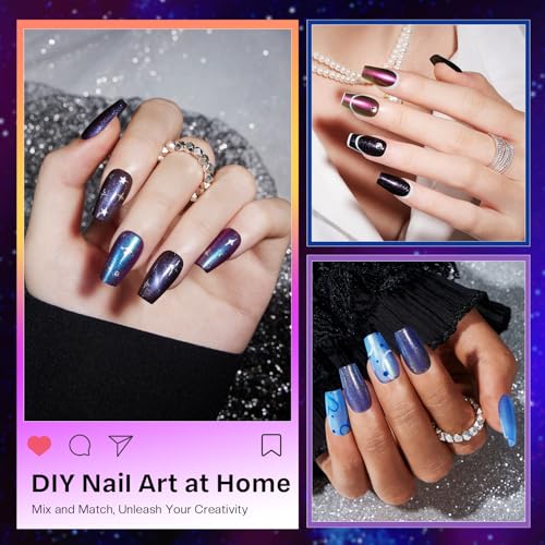 Glamonade Holographic Nail Polish Set : 6 Colors Chameleon Glitter