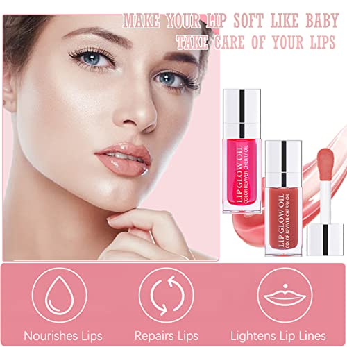 Hydrating Plumping Lip Glow Oil – 2 Colors Glossy Lip Tint