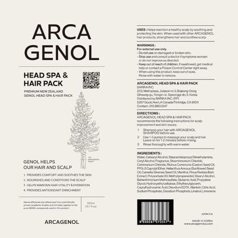 Arca Genol Head Spa & Hair Pack Scalp Treatment