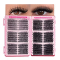 DIY Lash Clusters Kit Lash Extension Kit, 540pcs,30D&40D&50D&60D&80D&100D, 9-16mm, D Curl, Natural Volume Lash Extensions Wispy Eyelash Clusters Individual Lashes Kit,10#Black