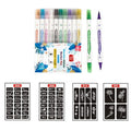 Temporary Tattoo Pen Kit with 24 Stencil Sheets - Washable Body Art