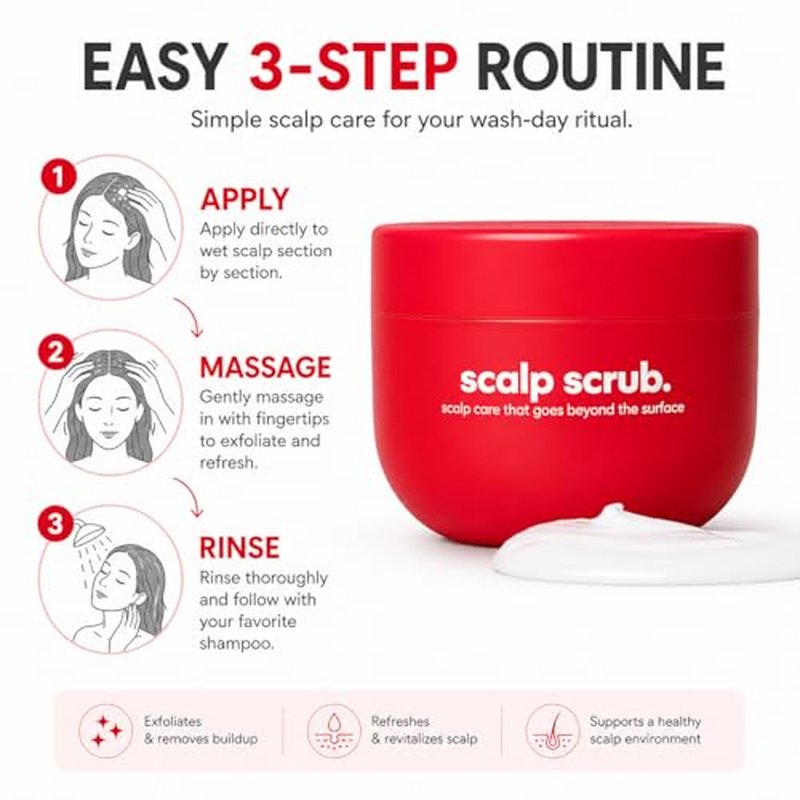 Gentle Scalp Scrub Treatment for Dry Flaky Scalp - 3.4 Fl Oz