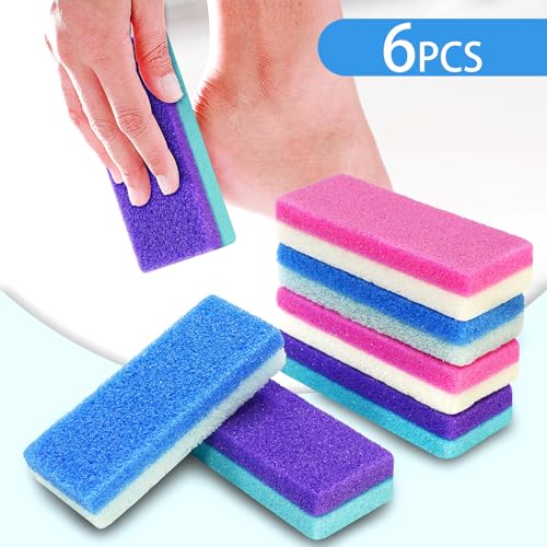 Double-Sided Foot Pumice Stone 6-Pack - Professional Callus Remover