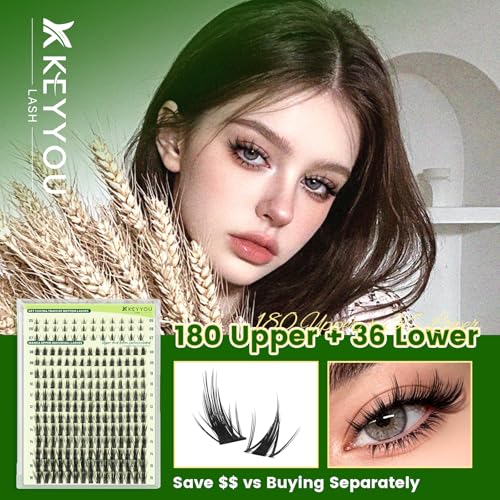 Anime Lash Clusters DIY Extension Kit, 216Pcs Waterproof