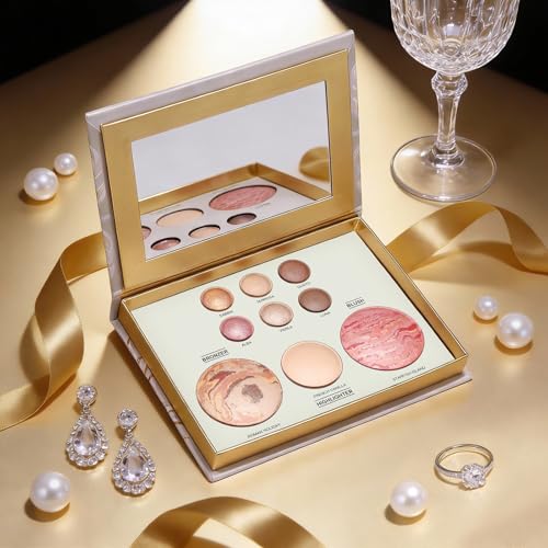 All-in-One Baked Makeup Palette – 6 Eyeshadows, Blush, Bronzer & Highlighter