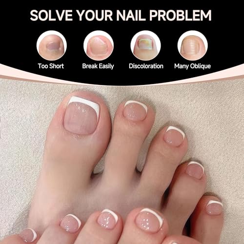 UNA GELLA Squoval Toe Nail Tips Full Cover 216Pcs - Double Matte, Natural Look
