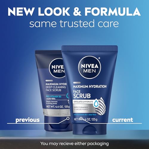 NIVEA MEN Maximum Hydration Face Scrub, 3-Pack (3 x 4.4 oz)