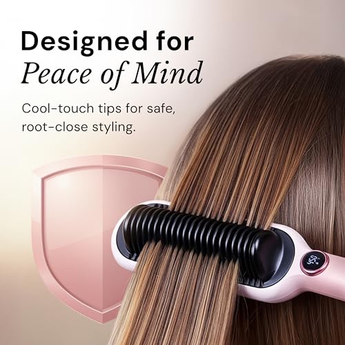 L'ANGE HAIR 2-in-1 Hair Straightener Brush 450°F Ionic
