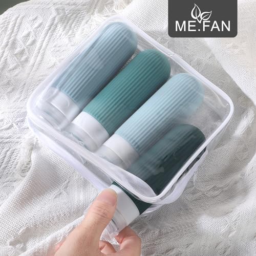 ME.FAN TSA Approved 3oz Silicone Travel Bottles - Leak-Proof, 4 Pack