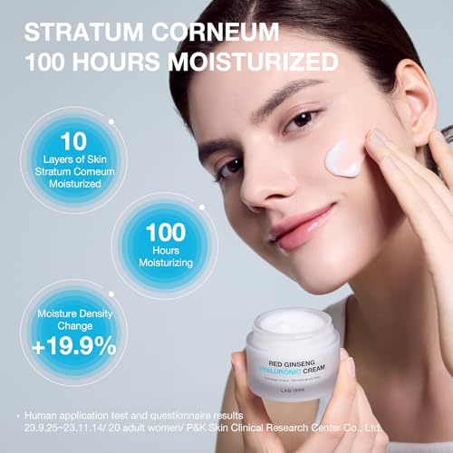 Donginbi LAB 1899 Red Ginseng Hyaluronic Cream - Deep Hydrating Cream for Dry Skin, Face Moisturizer with Hyaluronic Acid, Korean Red Ginseng, Korean Skin Care Gifts for Women, 1.69 floz