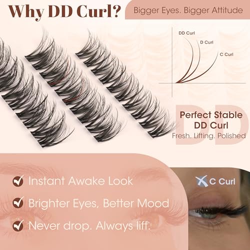 DD Curl Spider Lash Clusters 10-16mm Fluffy Eyelashes