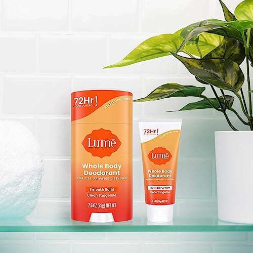 Whole Body Deodorant Bundle - Cream Tube & Stick, Tangerine, 72-Hour Odor Control