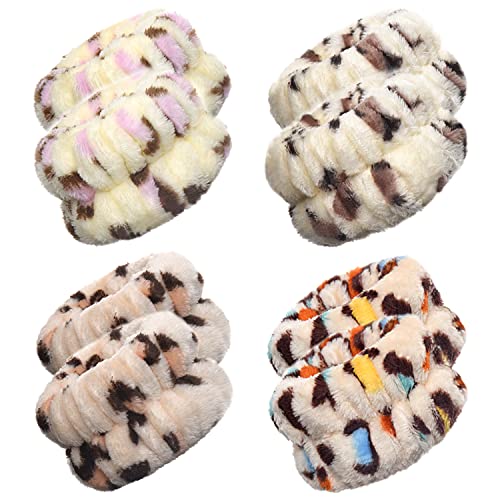 JANFUN Wrist Bands for Washing Face, Spa Wristbands 8PCS, Microfiber Wrist Towels, Face Wash Wristbands, Absorbent Sweatbands to Prevent Water Spillage Down Arms