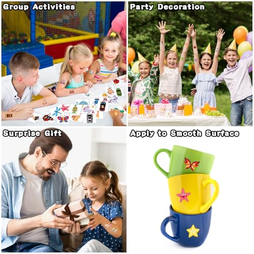 Partywind 204 Temporary Tattoos for Kids Party Favors