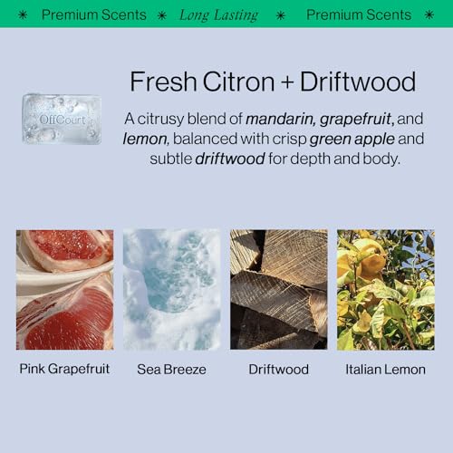 OffCourt Exfoliating Bar Soap ? Whole Body, Deep Cleansing and Hydrating Soap for Men & Women - All Skin Types - Non-Drying Bar - Fresh Citrus Scent (5oz, 1 Pack)