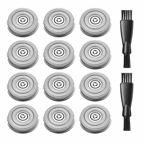 Model RMS8101 Blades for Men's Electric Shaver, 12PCS Razor Blades for Intertek RMS8101, 2 Cleaning Brush