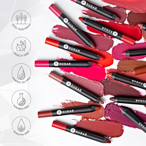 SUGAR Matte as Hell Crayon Lipstick - 8hr Wear, Full Coverage