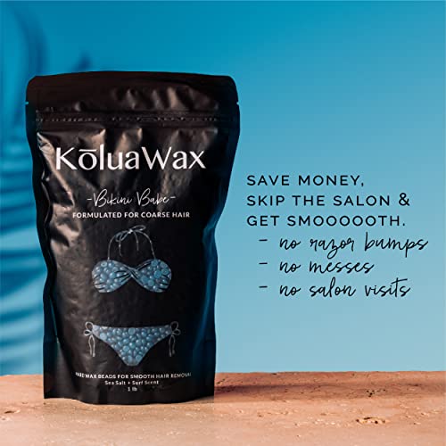 KoluaWax Hard Wax Beads for Coarse Hair Removal - 1lb Refill