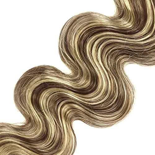 Blonde Bundles Human Hair Body Wave Bundles 24 26 28 Inch Unprocessed Brazilian Virgin Remy Hair 3 Bundle P4/613 Brown Straight Human Hair Extensions 50 Gram Per Bundle