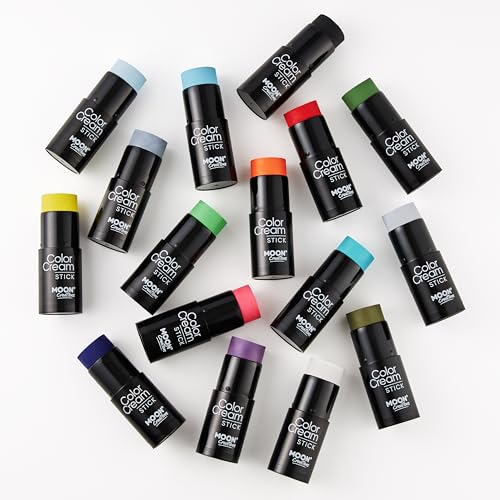 ColorCream Face & Body Paint Stick by Moon Creations - Professional Face Paint Makeup for Adults, Kids - 21g (Turquoise)