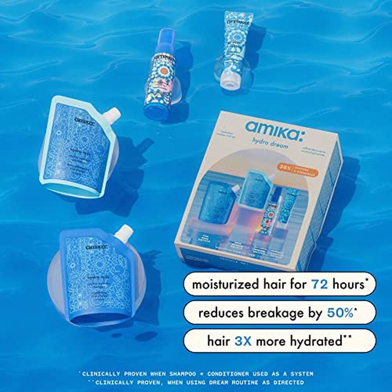 Amika Hydro Dream Hair Routine Trial Set for Intense Moisture
