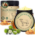 2 Pack Handmade Beef Tallow with Frankincense and Castor Oil Face Balm, 100% Grass-Fed Tallow for Skin Care, Face & Body Moisturizer for Sensitive Skin & Dry Skin Age Defying, Natural Lotion