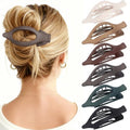 6 PCS French Flat Hair Clips for Women - Strong Hold & Non-Slip
