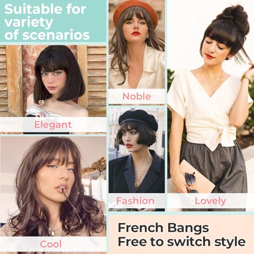 Bleach Blonde French Bangs Clip-in Hair Extensions for Women
