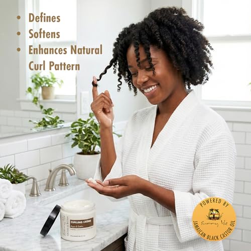Sunny Isle Argan & Biotin Curling Cream - Lightweight, Curl Enhancing Cr?me, Paraben Free 16oz