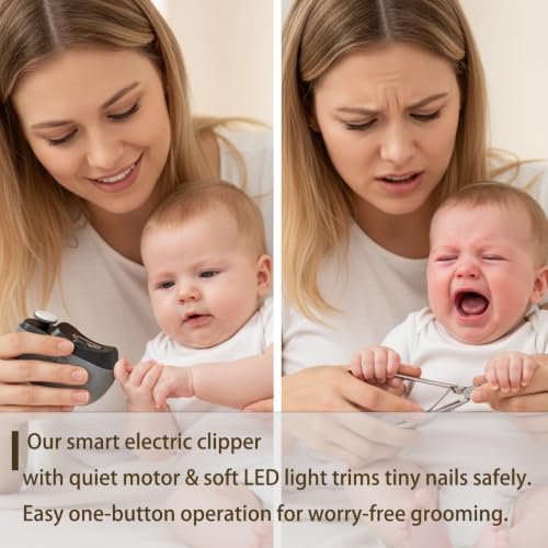 Hqyib Electric Nail Clipper Gray for Safe, Precise Family Nail Care
