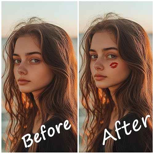 2pcs Makeup Stickers,Waterproof Face Lips Temporary Tattoo Stickers,Masquerade Sticker,Wedding Face Makeup Sticker for Women.