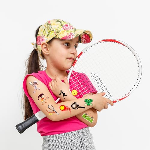 300 Tennis temporary Tattoos Stickers Tennis Sports Themed Party Supplies Decorations Tennis Racket Baby Shower Birthday Party Tattoos