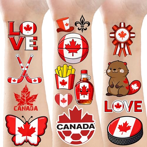 176 Canada Temporary Tattoos Stickers - Party Favors
