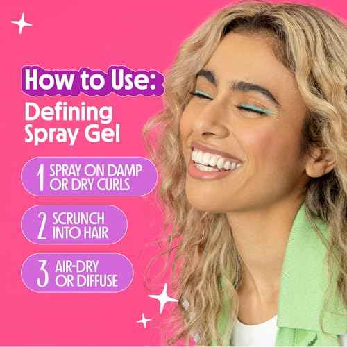 Not Your Mother's Curl Talk Defining Spray Gel and Defining Cream (2-Pack) - Formulated with Rice Curl Complex - For All Curly Hair Types