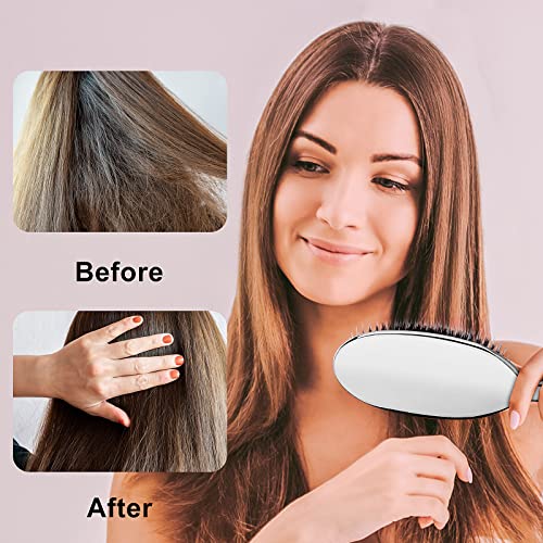 Sibba Anti-Static Paddle Hair Brush with Boar Bristles