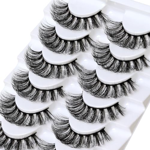 Veleasha Russian Strip Lashes DD Curl Fluffy Faux Mink 10 Pairs