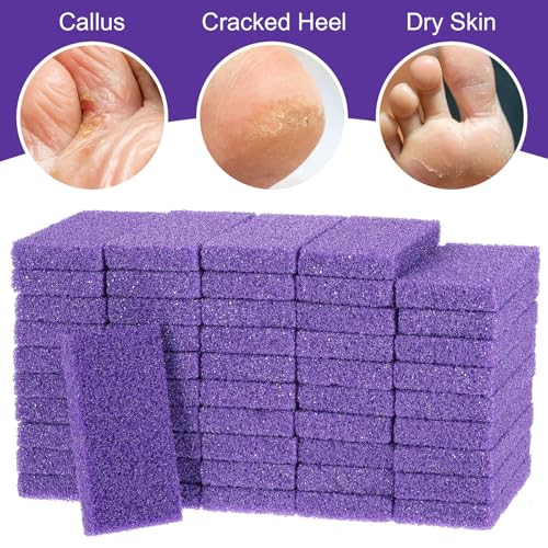 100pcs Exfoliating Pumice Stones for Callus Removal - Double-Sided Foot Scrubbers