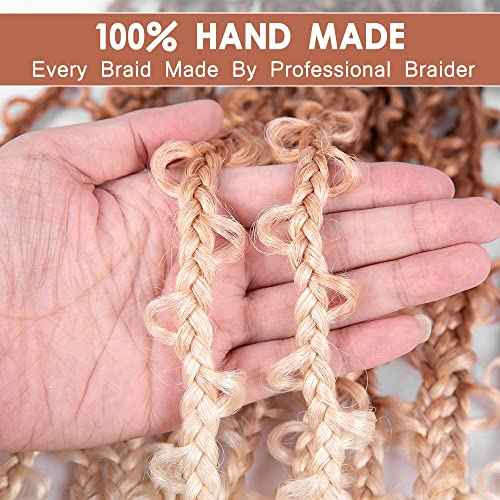 7 Packs Butterfly Locs Crochet Hair 24 Inch Crochet Box Braids Pre Looped Butterfly Box Braids Crochet Hair Crochet Braids for Women (24 Inch,7 Pack,1B/30/613)