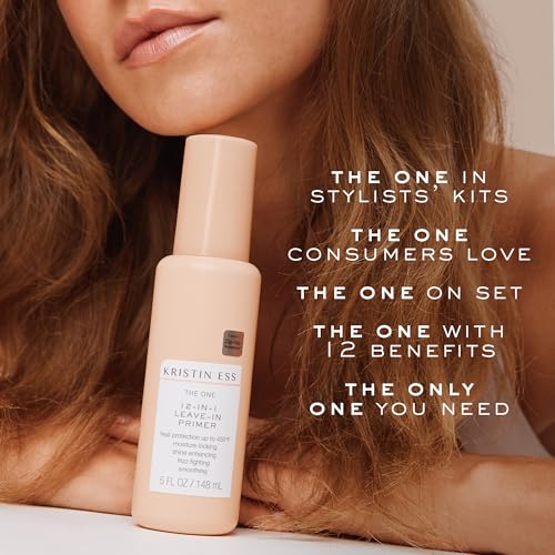 Kristin Ess 12-in-1 Leave-In Conditioner & Heat Protectant Spray ? Heat Protection 450¡ÆF, Anti-Frizz Detangler, Color Safe Heat Protectant for Blow Dry & Flat Iron, Dry Damaged Hair Repair