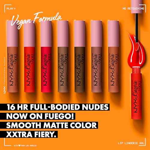 NYX PROFESSIONAL MAKEUP Lip Lingerie XXL Matte Liquid Lipstick - Untamable (Brick Red)