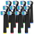 Replacement Heads for Oral B,12 Pack Soft Electric Toothbrush Heads,Deep and Precise Cleaning for Oral B Braun Pro1000/1500/7500/3000/7000/8000/500 and More(Black)