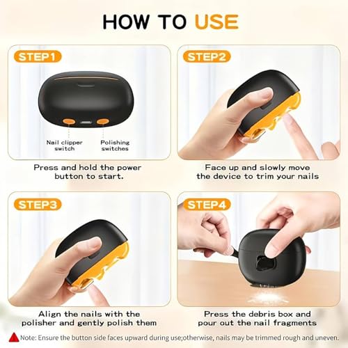 Lumzist Electric Nail Clipper with Grinder - Quiet, Painless Trimming