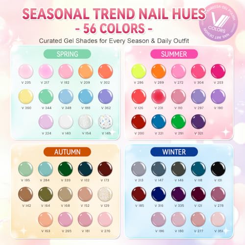 VANREESA 95-Piece Gel Nail Polish Kit with 48W UV Light and Electric Drill