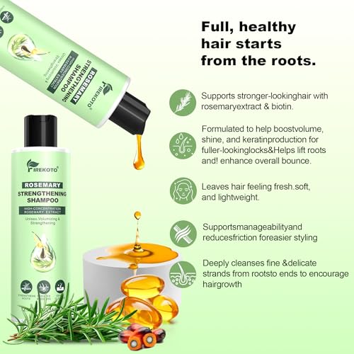 Biotin & Rosemary Hair Growth Shampoo for Thinning Hair - 2 Pack