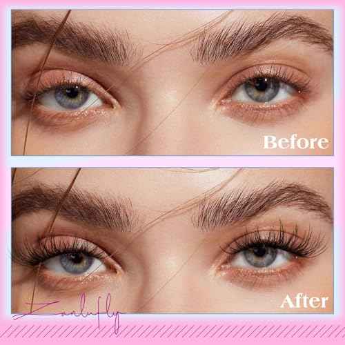 Self Adhesive Eyelashes Natural Self Adhesive Lash Clusters Pre glued Eyelash Clusters zanlufly No Glue Needed Lashes Wispy C-curly Cluster Eyelash extensions 10-16MM Individual Lashes