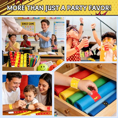 Cartoon Slap Wristbands 24 Pack - Party Favors & Classroom Prizes
