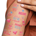 Bachelorette Temporary Tattoos for Women, 12 Sheets (96 Designs)